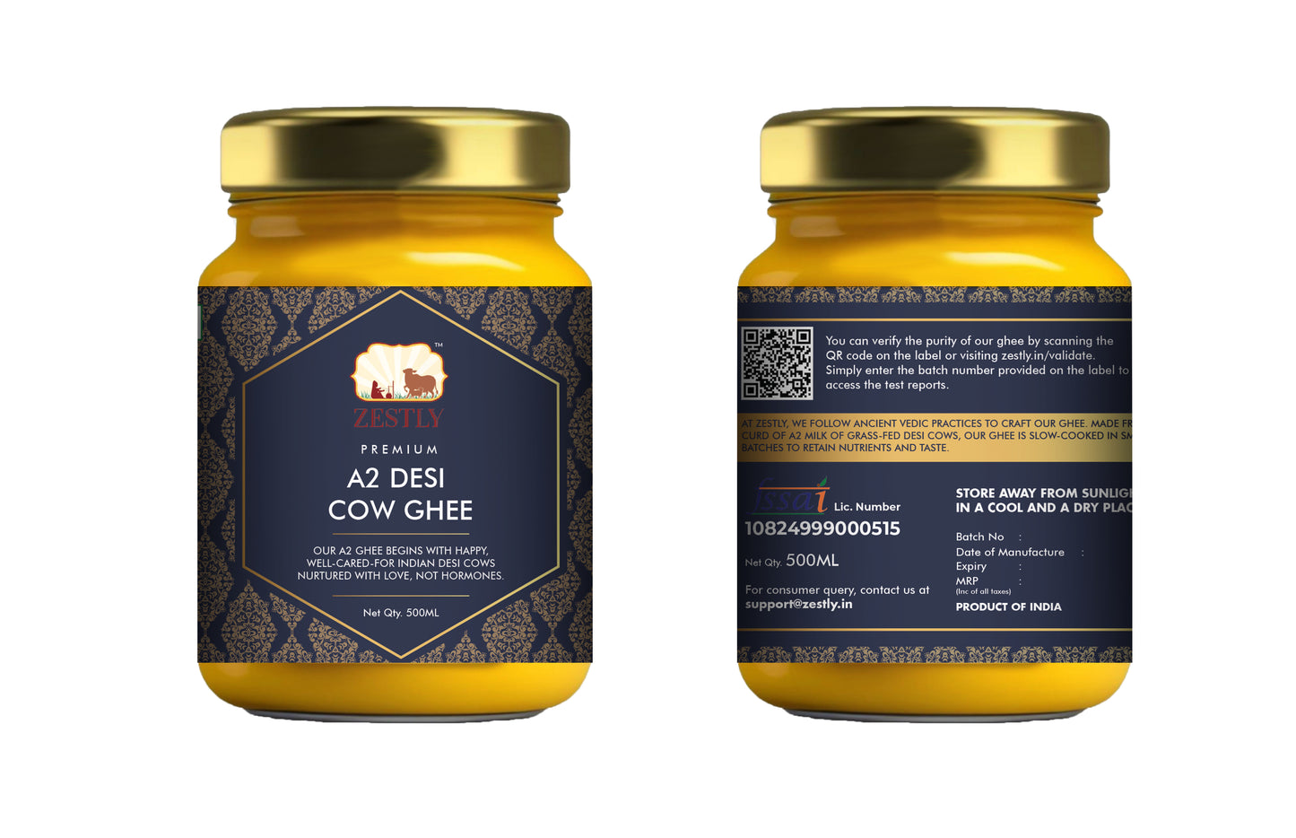 A2 Desi Cow Ghee (500ml)