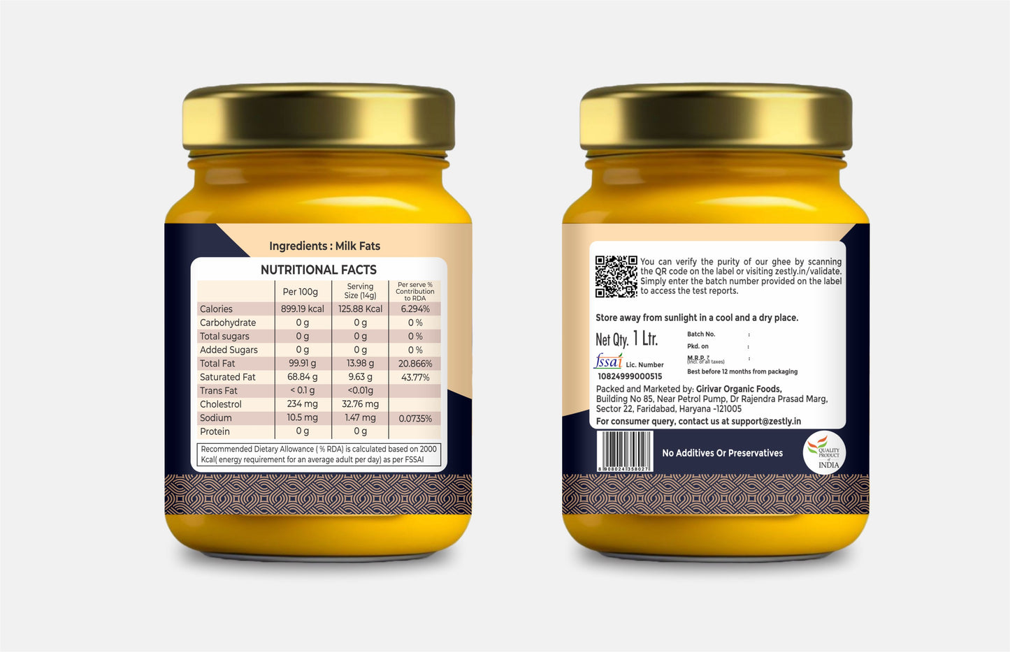 Desi Buffalo Ghee (1L)
